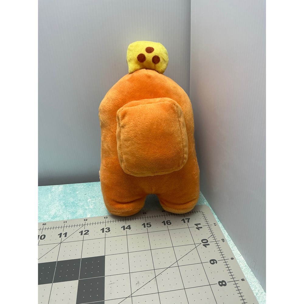 Among Us Orange Crewmate Plush with Cheese Hat 8 Inch Stuffed Toy InnerSloth - Picture 3 of 5
